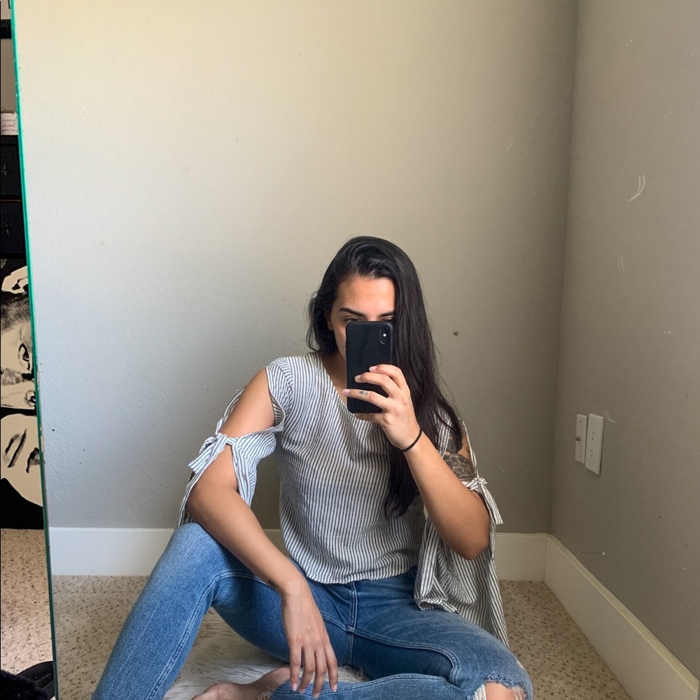 Pin Stripped Crop Top